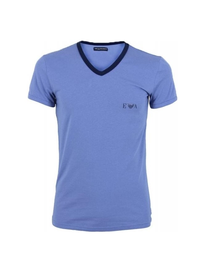 Emporio Armani Bodywear Emporio Armani Bodywear Trim Vee Neck T.Shirt - Blue 