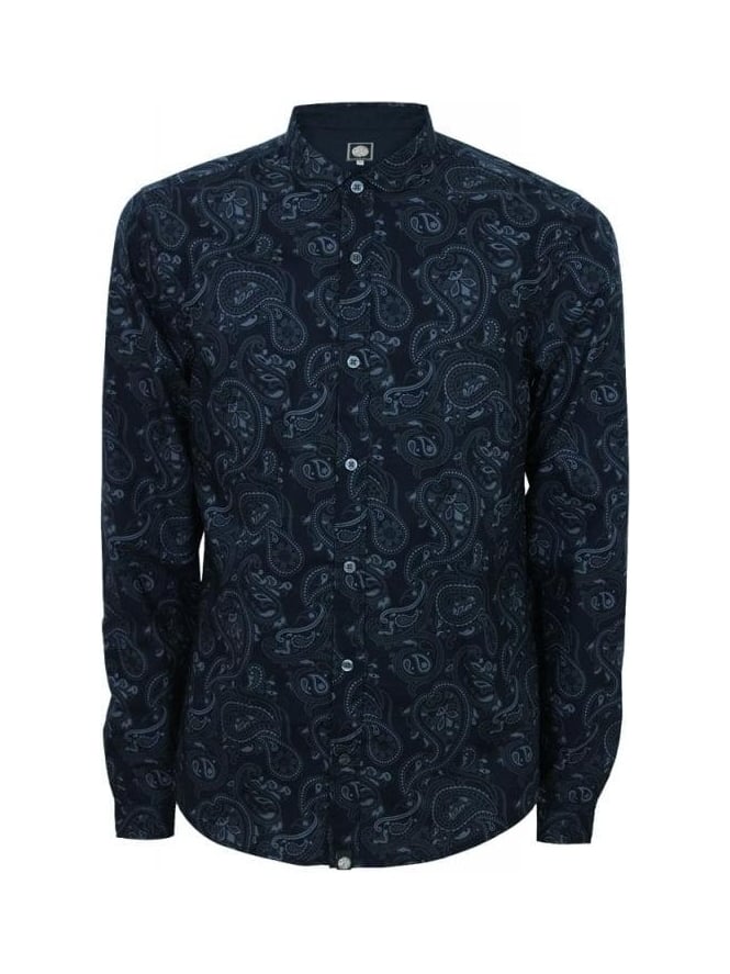 Pretty Green Pretty Green Paisley Print Shirt - Black