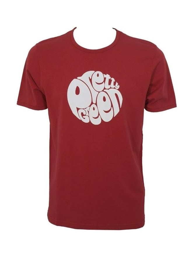 Pretty Green Pretty Green White Solid PG Print T Shirt - Red/White